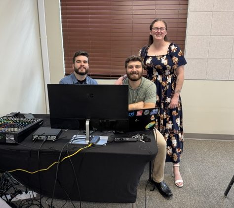 Tech and AV team supporting Sunday worship production